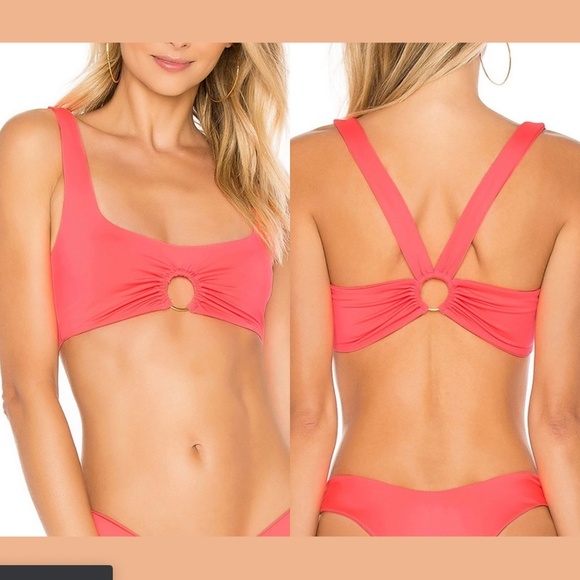 NEW $95 L Space Julia‎ Ring-Detail Bikini Top in Neon Pink {Sz Large ] #4044 - Picture 13 of 13